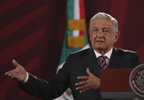 El presidente Andrés Manuel López Obrador, ayer en Palacio Nacional.