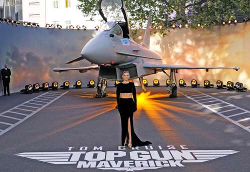 Haylew Atwell durante el estreno de Top Gun: Maverick, en Londres.