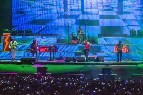 La banda estadunidense durante su concierto en el Foro Sol.