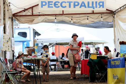 Poco más de 120 ucranios permanecen en el centro de refugiados instalado en Iztapalapa.
