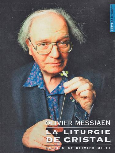  Portada del devedé del documental La liturgia de cristal, de Olivier Mille, que reúne testimonios de Messiaen, de su esposa, la pianista Yvonne Loriod, y de alumnos del compositor. Foto de Lorena Alcaraz/ cortesía del Cenart