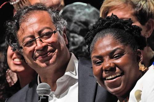 Gustavo Petro y Francia Márquez, ganadores de la jornada electoral de ayer en Colombia.