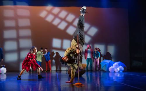 En la obra Desde el caparazón de la tortuga hay música en vivo, danza contemporánea y clásica, teatro, ópera y artes circenses que ejecutan 13 bailarines.