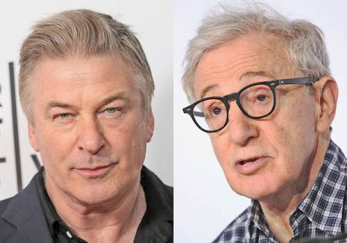 Woody Allen (derecha) habló con Alec Baldwin, durante una entrevista en vivo en Instagram, sobre su carrera y su nuevo libro Zero Gravity, una colección de ensayos de humor.