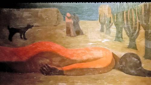 La nueva sala del museo Rafael Coronel, denominada Pintura Negra, exhibe el lienzo La niña muerta (1954), entre otros trabajos del artista zacatecano.