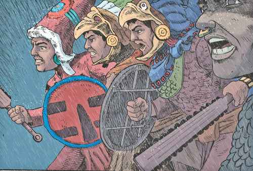 El historietista Vilbor cuenta su versión del escape de Hernán Cortés de Tenochtitlan en una obra que él quería titular “La noche de la victoria”.