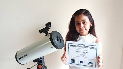 La morelense, de 11 años, recibió un diploma del IASC y de la agencia espacial estadunidense.