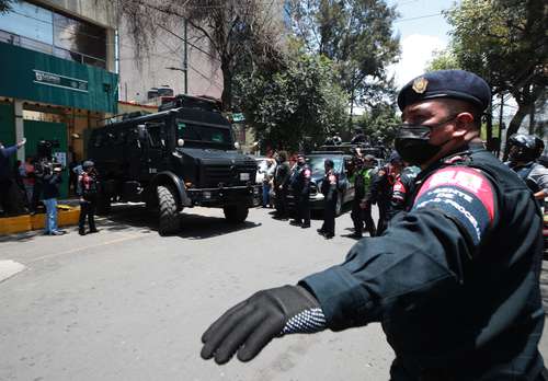 Lenin Jonathan Canchola Martínez fue trasladado en un camión Rinoceronte de las salas de oralidad del Poder Judicial, en la colonia Doctores, al penal de Santa Martha Acatitla.