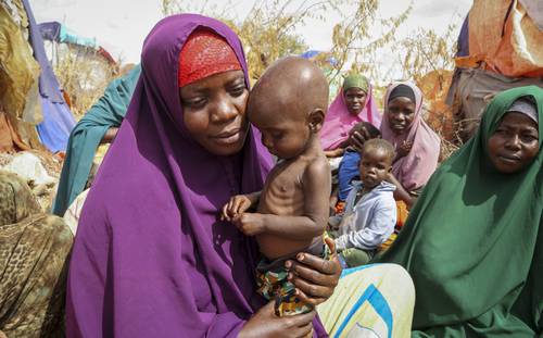 La sequía que azota Somalia desde comienzos de 2021 obligó a desplazarse a más de un millón de personas por falta de agua y comida, alertaron ayer la ONU y el Consejo Noruego para Refugiados (NRC). “El hito del millón de personas es una enorme señal de alarma”, declaró el director del NRC en Somalia Mohamed Abdi, citado en un comunicado. Urgió a aumentar el financiamiento si no queremos ser testigos de un país que se extingue a falta de comida y agua. En la imagen, mujeres somalíes con hijos en caravanas a pie para localizar campamentos de ayuda humanitaria.