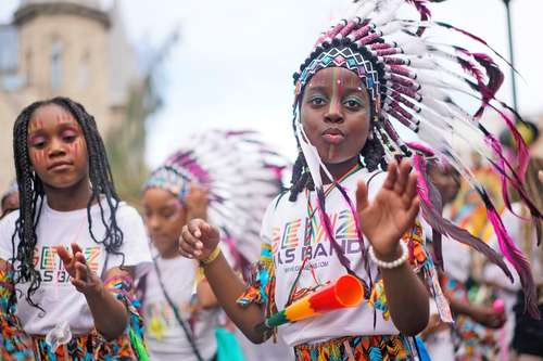 Durante la sección infantil del festival.