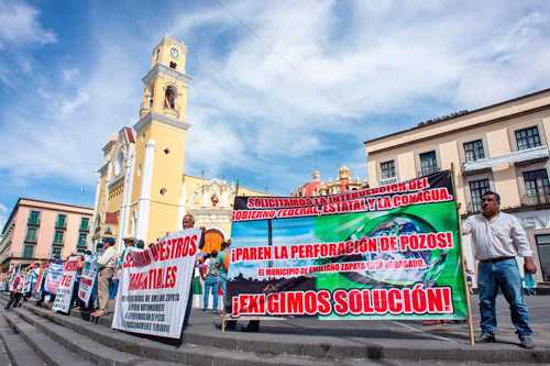 Por temor a que se seque la cuenca 587 del acuífero Xalapa-Coatepec, pobladores del municipio de Emiliano Zapata, Veracruz, exigieron a las autoridades estatales en Xalapa frenar la construcción de la unidad habitacional Terranova.