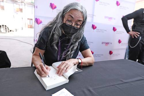 La autora mexicana participó en dos conversatorios del Hay Festival, en Querétaro.
