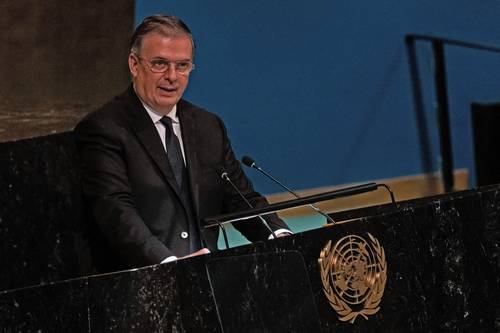 “Aun en medio de la guerra el diálogo y los acuerdos son posibles”, señaló el canciller Marcelo Ebrard en la ONU.