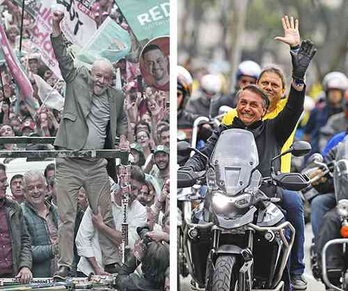 Lula abarrotó la emblemática Avenida Paulista con una caravana con diversidad de contingentes. Bolsonaro reunió a miles de conservadores en una rodada en moto, ambos en Sao Paulo.