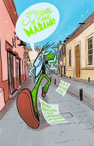 Póster del Festival Marambo, celebración de la narrativa gráfica que se realiza en Cuernavaca, Morelos.