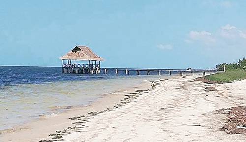  Más de 4 mil 600 metros lineales de las playas que pertenecen a la propiedad social del municipio Dzilam de Bravo, Yucatán, quedaron en manos de la “mafia inmobiliaria de la costa”. Foto Luis A. Boffil