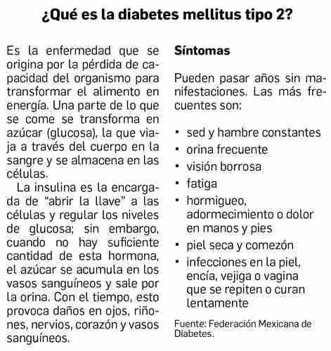 Padecen 14 millones de mexicanos diabetes tipo 2; en dos décadas podría ser el doble