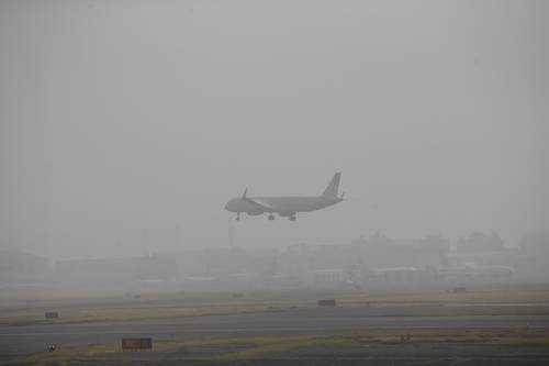 Ayer, en el Aeropuerto Internacional de la Ciudad de México.