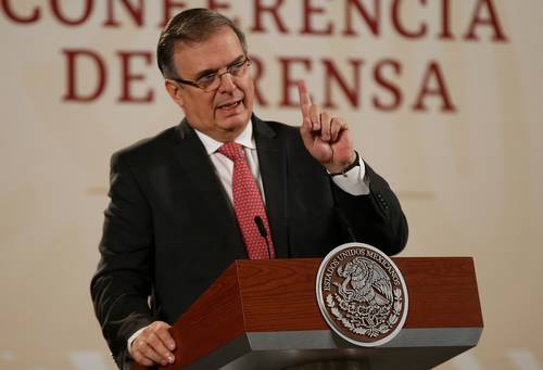 El canciller estuvo ayer en la conferencia mañanera para dar los pormenores de la visita, aunque la actualización la dio por la tarde a través de Twitter.