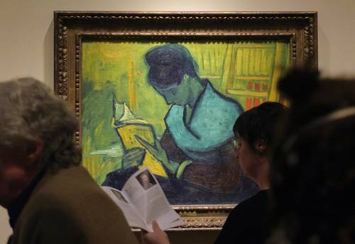 En la imagen, el cuadro durante la exhibición Van Gogh en América.