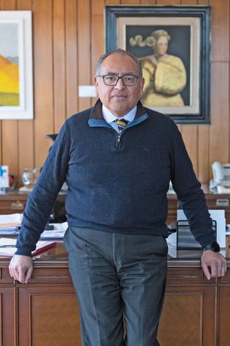 Alfredo Sánchez Castañeda, abogado general de la UNAM, en entrevista con La Jornada, en el piso 9 de la torre de Rectoría en Ciudad Universitaria.