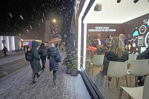 Exterior del Centro de Congresos de Davos, donde se realiza el Foro Económico Mundial.