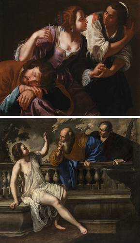 Artemisia Gentileschi, en las Galerías de Italia, aborda la época madura del trabajo de una de las pintoras italianas más importantes del estilo barroco del siglo XVII, y una de las más desconocidas. En la imagen superior, Sansón y Dalila de la colección Intesa Sanpaolo / Nápoles, Galerías de Italia / Archivo del Patrimonio Artístico Intesa Sanpaolo / ©Claudio Giusti; sobre estas líneas, Susana y los viejos, Bolonia, Galería Nacional de Arte, inv. 6320. Cortesía del Ministerio de Cultura y Pinacoteca Nacional de Bolonia.