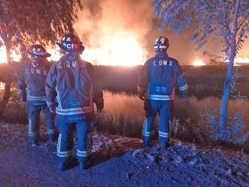 La mañana del jueves integrantes del Heroico Cuerpo de Bomberos acudieron a extinguir un incendio en San Gregorio Atlapulco, Xochimilco, donde las autoridades estimaron que ardieron 5 mil metros cuadrados de pasto seco y hojarasca.