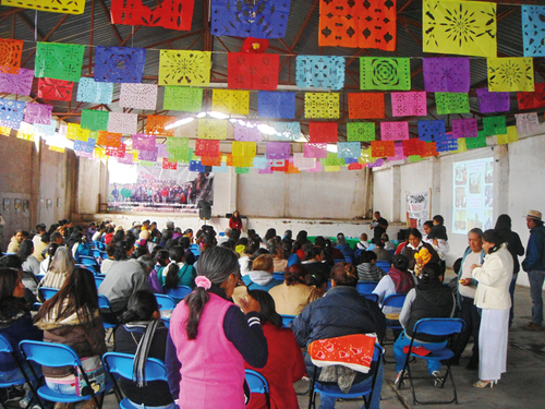 Asamblea Cooperativa y Décimo aniversario del CES, en la Magdalena Cuextotitla.  CES