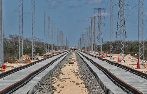  Aspecto del Tramo 3 del Tren Maya en la zona de Teya. Foto Marco Peláez
