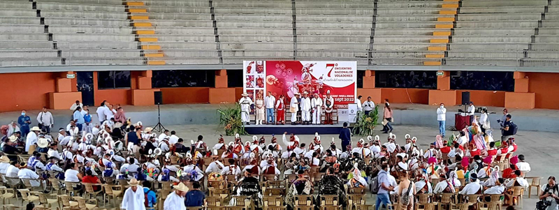 7º Encuentro Nacional de Voladores, escenario de disculpa pública, Papantla Veracruz, septiembre 2022.  Raül Ruiz Soler