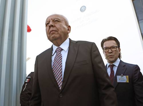 El comisionado del INM, Francisco Garduño Yáñez, a su arribo al Centro de Justicia Penal de Ciudad Juárez, el 21 de abril pasado.