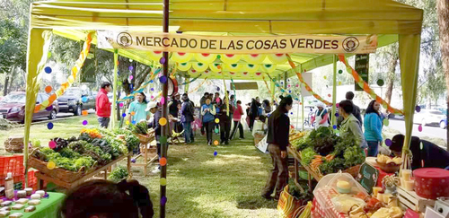 uarto aniversario del Mercado de las Cosas Verdes.  Cortesía Tianquiskitil