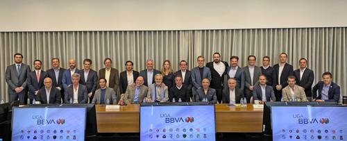 Propietarios de equipos de la Liga Mx en su reunión de ayer.