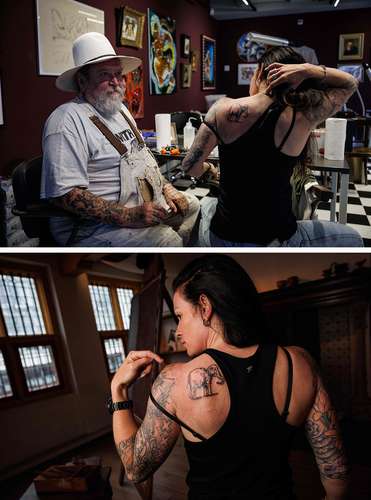 Hanky Panky imprimió en el omóplato de la joven Lilian Ramcharan el dibujo de un elefante que copió de una obra de Rembrandt.