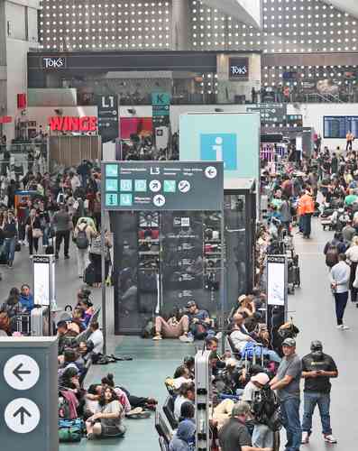 Aspecto de la terminal 2 del Aeropuerto Internacional de la Ciudad de México.