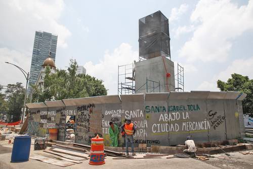 Aunque ya se colocó el monumento, estará tapiado hasta culminar las adaptaciones al parque.