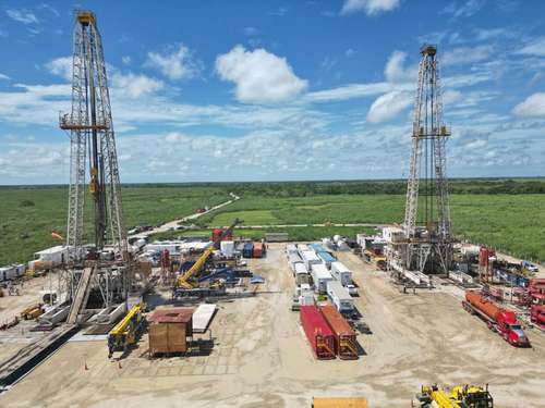 Perforación de los pozos Racemosa 2 y Racemosa 3 de Petróleos Mexicanos en El Zapote, municipio de Nacajuca, Tabasco.