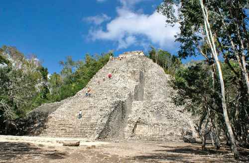 Zona arqueológica de Cobá, en Quintana Roo.