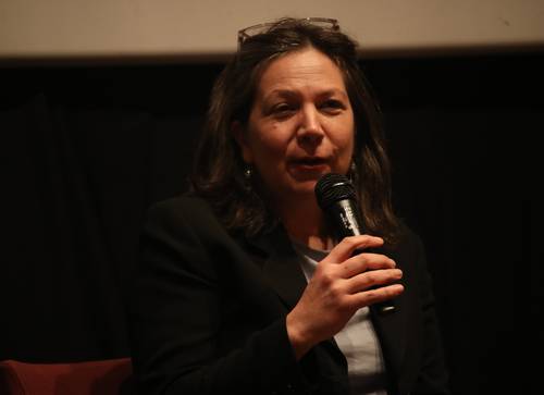  La documentalista ayer, durante un conversatorio posterior a la proyección del filme.