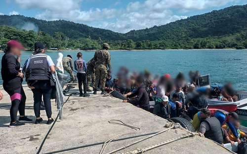 La policía rescató hace unos días a 150 migrantes en la comarca de Guna Yala, informó el Servicio Nacional de Fronteras de Panamá.