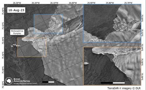 El iceberg A-81, de mil 500 kilómetros cuadrados, se separó a finales de enero.