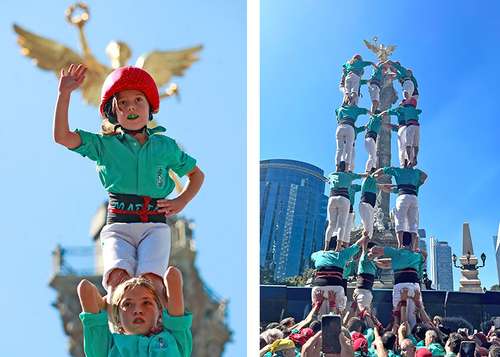The Castellers of Vilafranca showed audacity at the Angel of Independence
