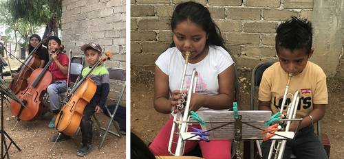 Niños de Zaachila se refugian en la música para evitar las calles