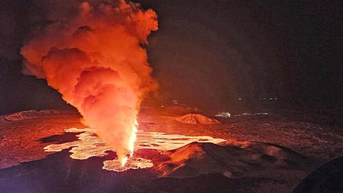 Third eruption of volcano in Iceland