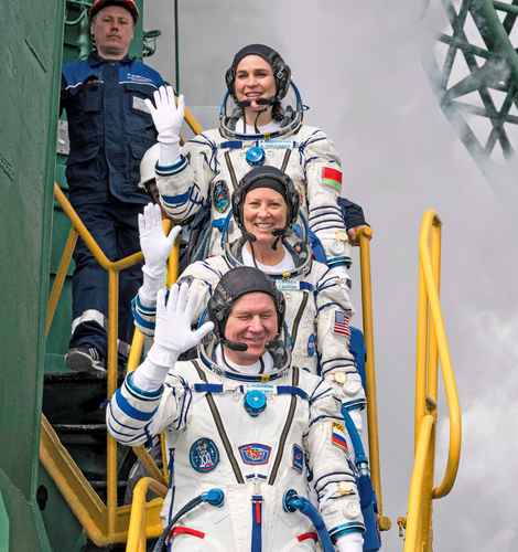 First Belarusian cosmonaut in history aboard Soyuz spacecraft headed to the ISS