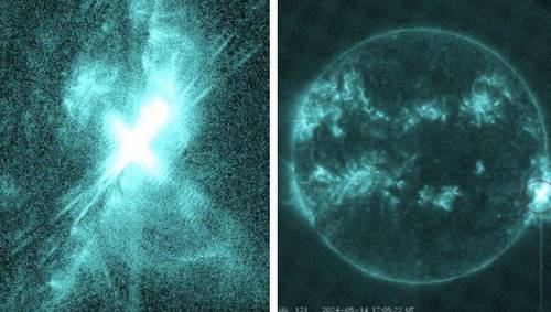 Yesterday’s solar flare is the strongest in nearly ten years.