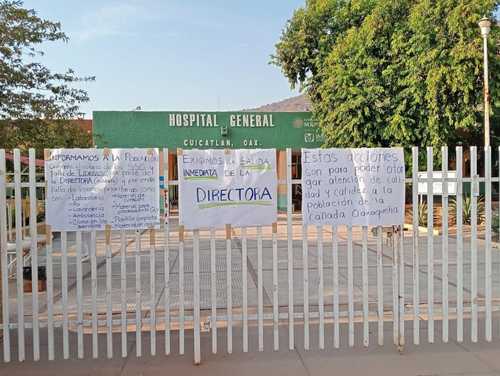 Suspenden labores empleados del hospital de Cuicatlán; exigen insumos y medicinas