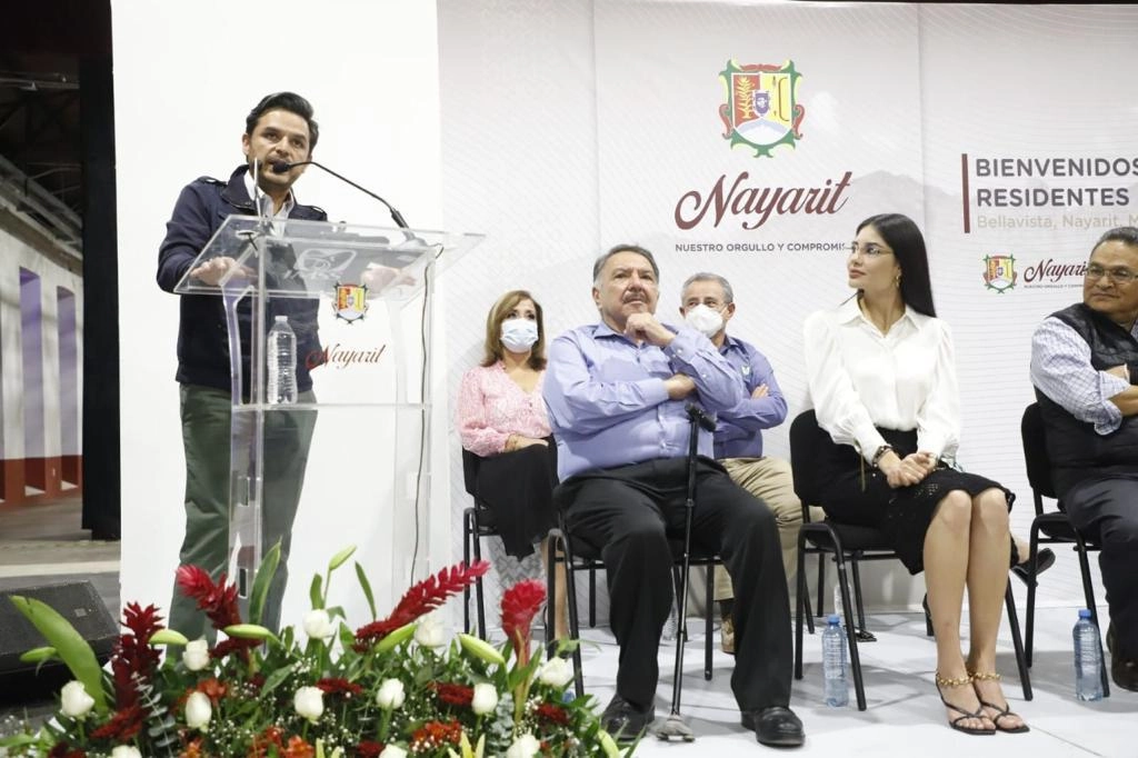 El director del Instituto Mexicano del Seguro Social, Zoé Robledo, en la ceremonia de bienvenida, el 1 de abril de 2022. Foto cortesía IMSS 