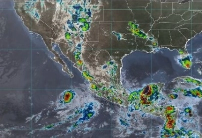La depresión tropical ‘Celia’ continuará ocasionando lluvias de intensas a fuertes en al menos 16 estados del país. Imagen tomada de la cuenta de Twitter @conagua_clima